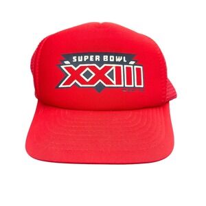 Vintage Super‎ Bowl XXIII Mesh Truckers Adjustable Snapback Cap 1988 NFL